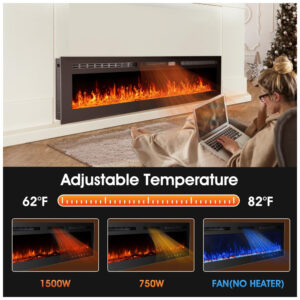 ectqjx83p79b0b_2 jpg - Lareira Elétrica de Embutir A43x228L Ultrafina com Painel Digital, Controle Remoto, Temporizador e Controle por APP, 110V, Anpuce, Preta