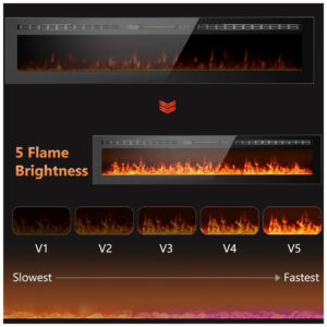 ectqjx83p79b0b_6 jpg - Lareira Elétrica de Embutir A43x228L Ultrafina com Painel Digital, Controle Remoto, Temporizador e Controle por APP, 110V, Anpuce, Preta