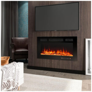 ectqjzfqz6dc0b_1 jpg - Lareira Elétrica de Embutir A43x76L cm com Temporizador, Controle Remoto e Digital, 110V 1500W, Eueiriup, Preta