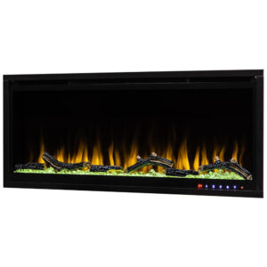 ectqkbqfcz190b_2 jpg - Lareira Elétrica de Embutir A43x101L cm com Chamas Multicoloridas, Controle Remoto, Conjunto de Toras de Fogo Falso e Cristais, 110V 1500W, FIREBLAZE, Preta