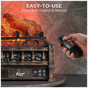 ectqkqthsg7c0b_2 jpg - Lareira Elétrica Ecológica 23 58cm com Controle Remoto, Cama de Brasa de Pinho Realista, Termostato e Temporizador, 110V 1500W, TURBRO, Bronze