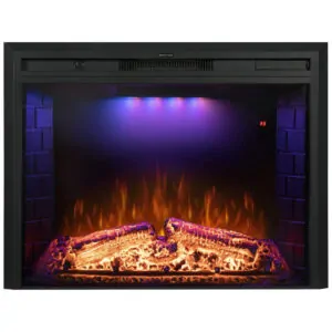 ectqkvh9t7r90b_0 jpg - Lareira Elétrica de Embutir A62x83L com Proteção contra Superaquecimento e Chamas Ajustavel, 110V 1500W, Benrocks, Preta