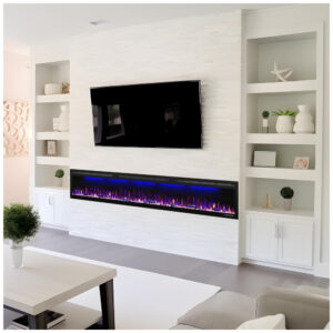 ectql2zgy1780b_3 jpg - Lareira Elétrica de Embutir A45x241L com Controle Remoto e Digital, Luz LED, Chama Ajustável, 1500W, 110v, MYSTFLAME, Preto