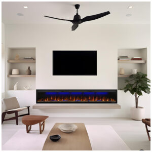 ectql2zgy1780b_8 jpg - Lareira Elétrica de Embutir A45x241L com Controle Remoto e Digital, Luz LED, Chama Ajustável, 1500W, 110v, MYSTFLAME, Preto