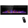 Lareira Elétrica Betelnut 127x43cm 1500W 12 Cores LED Parede Embutir 110V