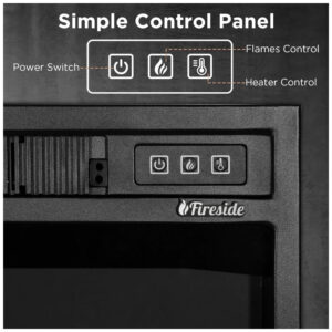 ectqlf8dp7l80b_3 jpg - Lareira Elétrica TURBR de Embutir 43Ax58L, com Controle Remoto, 110v, TURBRO Fireside FS23, Preto