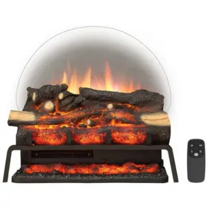 Lareira Elétrica Legend Flame 58x51cm 1500W Chamas LED Troncos Portátil 110V