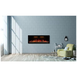 ectqmmfq6vt70b_6 jpg - Lareira Elétrica de Embutir A43x127L com Controle Remoto e Chamas Multicolorida, 110V, Masarflame, Preta