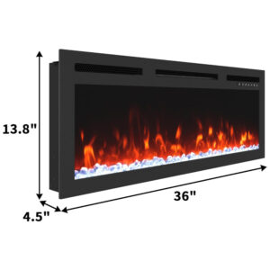 ectqmnpw6ktc0b_2 jpg - Lareira Elétrica de Embutir A35x91L cm com Baixo Ruído, 11 Opções de Chamas, Controle Remoto e Digital, 110V 1500W, MONDAWE, Preta