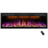 ectqmtsd6b4b0b_0 jpg - Lareira Elétrica de Embutir A44x127L com Controle Remoto, Temporizador e Chamas Realista, 110V 1500W, Dreamflame, Preta