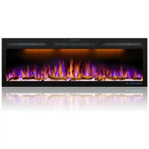 ectqmtsd6b4b0b_1 jpg - Lareira Elétrica de Embutir A44x127L com Controle Remoto, Temporizador e Chamas Realista, 110V 1500W, Dreamflame, Preta