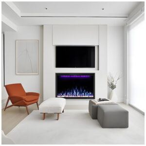 ectqn2hvn3mc0b_6 jpg - Lareira Elétrica de Embutir A67x101L cm com Controle Remoto por APP, 13 Cores de Chama Ajustáveis e Slim Recessed, 110V 1500W, Benrocks BI40HZ, Preta