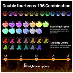 ectqn8vzh8pd0b_6 jpg - Lareira Elétrica Sweetcrispy,127 cm, 1500W 750W, de Parede, Embutida ou Independente, Aquecedor com Controle Remoto,13 Cores de Chama Ajustáveis,Timer