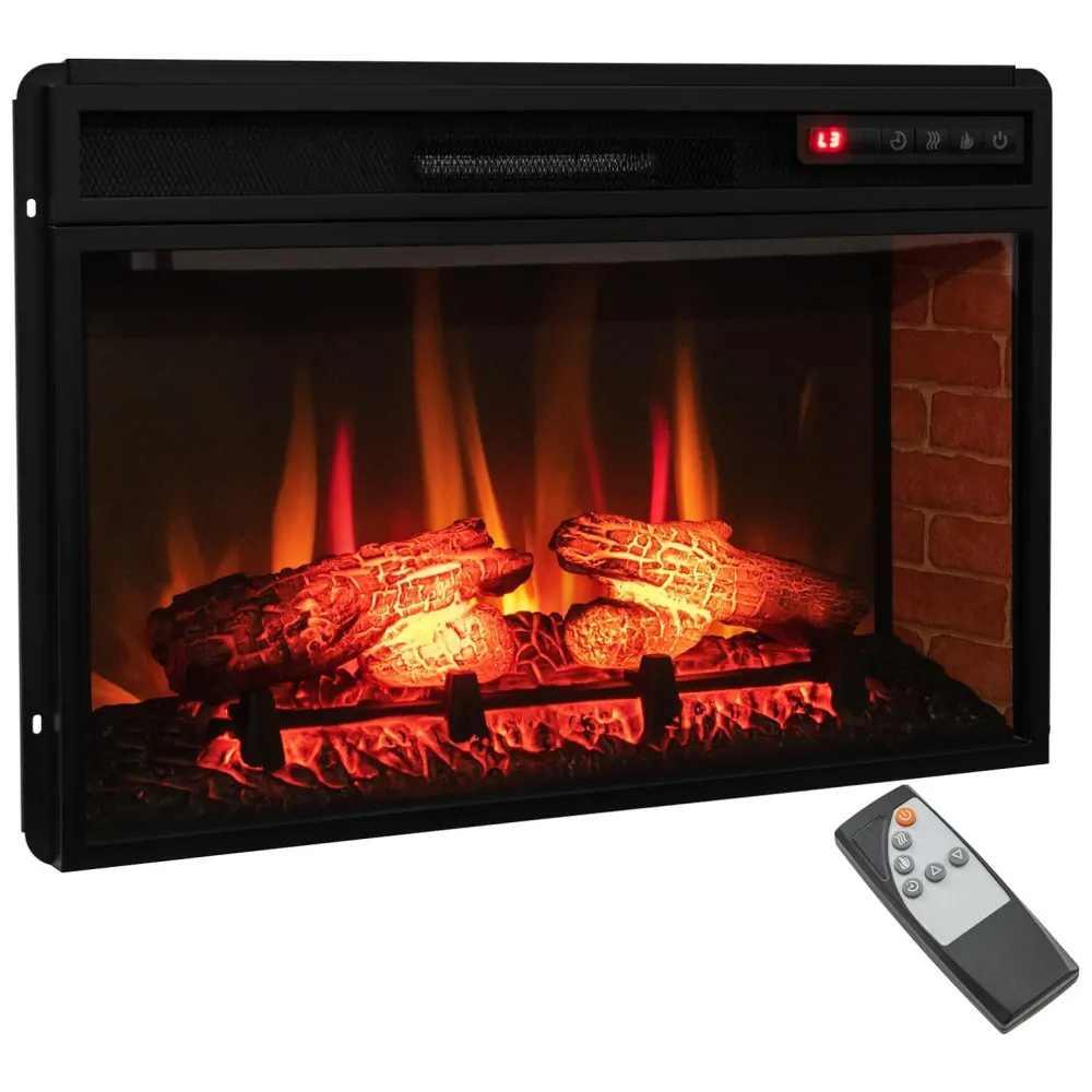 ectqnfdbbbrb0b_0 jpg - Lareira Elétrica de Embutir A44x68L com Controle Remoto e Proteção contra Superaquecimento, 110V 1500W, Tangkula, Preta
