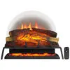 Lareira Elétrica Ecológica 25 63cm com Controle Remoto, Efeito de Chama e Som Crepitante, 110V 750W 1500W, Legend Flame EF484, Preta