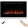 Lareira Elétrica Masarflame 91x55cm 1500W WiFi Alexa LED Embutir 110V