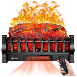 Lareira Elétrica Ecológica com Controle Remoto, 5 Níveis de Brilhos, Proteção Contra Superaquecimento e Temporizador, 110V 1800W, ALPACA 2093, Preta