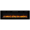 Lareira Elétrica de Embutir A50x172L, com Controle Remoto, 1500W, 110v, PURAFLAME EF175B, Preto