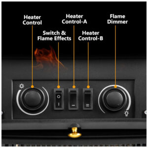 ectqq3q39y9c0b_2 jpg - Lareira Elétrica Portátil com Chamas Realista, Design Retrô e Termostato, 110V 1500W, Xbeauty, Preta