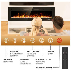 ectqq78mn2yc0b_1 jpg - Lareira Elétrica Ultra Fina BREEZEHEAT 127 cm, Montada na Parede, com Controle Remoto, Tela Touch, Aquecedor 1500W e Timer.Eueiriup