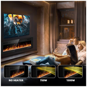 ectqq78mn2yc0b_2 jpg - Lareira Elétrica Ultra Fina BREEZEHEAT 127 cm, Montada na Parede, com Controle Remoto, Tela Touch, Aquecedor 1500W e Timer.Eueiriup