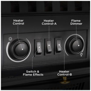 ectqq865ql6c0b_2 jpg - Lareira Elétrica Portátil com Chamas Realista, Segurança Contra Superaquecimento e Brilho Ajustável, 110V 1500W, COWSAR, Preta