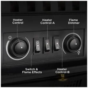 ectqq865ql6c0b_2 jpg - Lareira Elétrica Portátil com Chamas Realista, Segurança Contra Superaquecimento e Brilho Ajustável, 110V 1500W, COWSAR, Preta