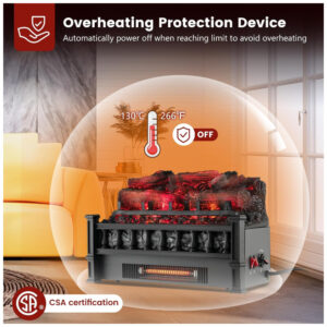 ectqqnnt3q9c0b_4 jpg - Lareira Elétrica Ecológica 20 50 cm com Cama de Brasa de Pinho Realista, Temperatura Ajustável e Proteção Contra Superaquecimento, 110V 1500W, Tangkula, Preta