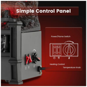ectqqnnt3q9c0b_5 jpg - Lareira Elétrica Ecológica 20 50 cm com Cama de Brasa de Pinho Realista, Temperatura Ajustável e Proteção Contra Superaquecimento, 110V 1500W, Tangkula, Preta