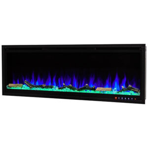 ectqqqw8cz190b_2 jpg - Lareira Elétrica de Embutir A43x127L cm com Ajuste da Cor, Brilho e Velocidade das Chamas, 110V 1500W, FIREBLAZE Where Warmth Begins, Preta