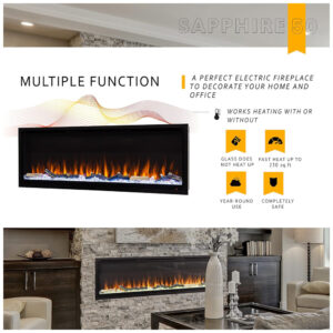 ectqqqw8cz190b_4 jpg - Lareira Elétrica de Embutir A43x127L cm com Ajuste da Cor, Brilho e Velocidade das Chamas, 110V 1500W, FIREBLAZE Where Warmth Begins, Preta