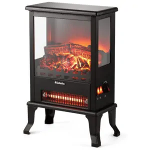 Lareira Elétrica com Chamas 3D Ajustáveis para até 92 m2, 1500W 110V, TURBRO TS17Q, Preta