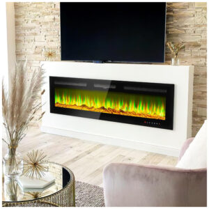 ectqr2ytj1cb0b_7 jpg - Lareira Elétrica oneinmil de 152 cm, Embutida ou de Parede, 750W 1500W, 12 Cores de Chama, Controle Remoto, Troncos e Cristais Inclusos