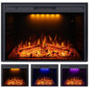 ectqrdl78jb90b_0 jpg - Lareira Elétrica de Embutir A69x101L com Controle Remoto e Chamas Multicolorida, 1500W, 110v, VALUXHOME Electric Fireplace, Preto