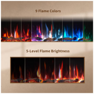 ectqrjlj6gqd0b_2 jpg - PuraFlame Herman,Lareira Elétrica Linear Inteligente de 183 cm,Chama Premium com 9 Cores,Design Moderno, Embutida, de Parede ou Livre, Alexa e Google.