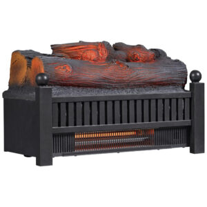 Lareira Elétrica Ecológica 20.5 52cm com Efeito Sonoro Crepitante, Controle Remoto e Termostato Ajustável, 110V 1350W, Duraflame DFI030ARU, Preta