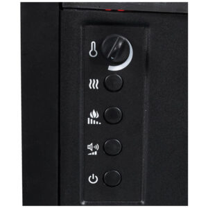 Lareira Elétrica Ecológica 20.5 52cm com Efeito Sonoro Crepitante, Controle Remoto e Termostato Ajustável, 110V 1350W, Duraflame DFI030ARU, Preta