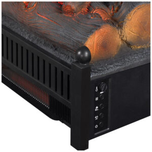 Lareira Elétrica Ecológica 20.5 52cm com Efeito Sonoro Crepitante, Controle Remoto e Termostato Ajustável, 110V 1350W, Duraflame DFI030ARU, Preta