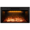 Lareira Elétrica de Embutir A69x109L cm com Controle Remoto, Tronco Realista, Som Crepitante, Proteção Contra Superaquecimento e Temporizador, 110V 1500W, Dreamflame EF40T, Preta