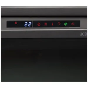 ectqsk2477570b_3 jpg - Lareira Elétrica de Embutir A48x66L com Controle Remoto e Chamas Multicolorida, 110V, Dimplex, Preta
