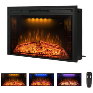 ectqsmm3jxv90b_7 jpg - Lareira Elétrica de Embutir A69x127L com Proteção contra Superaquecimento e Chamas Ajustavel, 110V 1500W, Benrocks, Preta