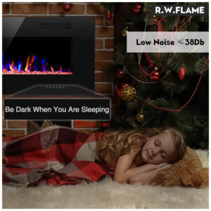 ectqt59zvfv70b_1 jpg - Lareira Elétrica de Embutir A45x127L com Controle Remoto e Temporizador, 110V, R.W.FLAME, Preta