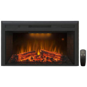 ectqt7r7wh270b_3 jpg - Lareira Elétrica de Embutir A53x90L com Controle Remoto, 1500W, 110v, VALUXHOME VEF33W, Preto