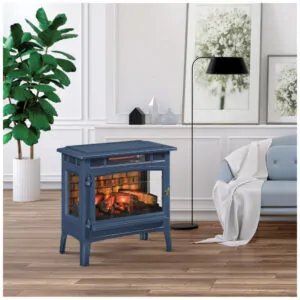 Lareira Elétrica Duraflame 61x59cm 1500W Chamas 3D Quartzo Portátil 110V