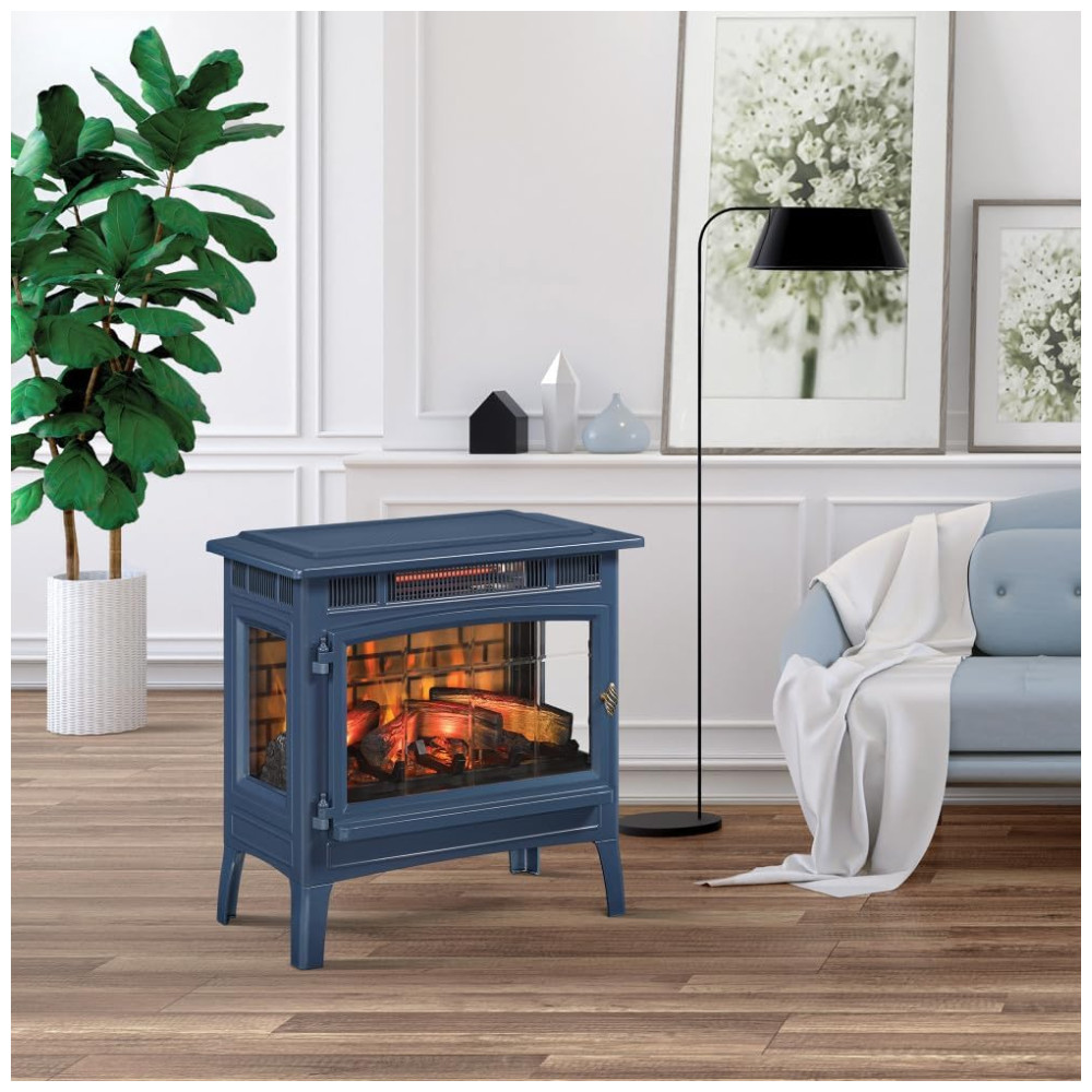 Lareira Elétrica Duraflame 61x59cm 1500W Chamas 3D Quartzo Portátil 110V