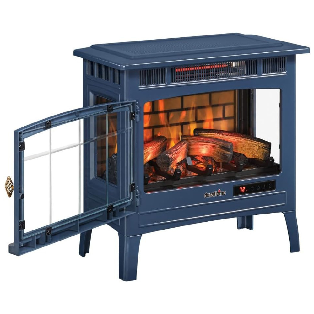 Lareira Elétrica Duraflame 61x59cm 1500W Chamas 3D Quartzo Portátil 110V