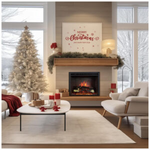 ectquhhv3al10b_6 jpg - Lareira Elétrica de Embutir A64x89L com Controle Remoto e Chamas Multicolorida, 1500W, 110v, PURAFLAME EF45DFGF, Preto