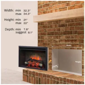 ectqvw667xw70b_2 jpg - Lareira Elétrica PuraFlame EF302A de Embutir A56x89L com Controle Remoto, 110V, 1500W, Preta