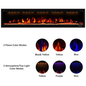 ectqvxqb4d680b_2 jpg - Lareira Elétrica de Embutir A43x193L com Controle Remoto e Proteção contra Superaquecimento, 110V 1500W, Valuxhome, Preta