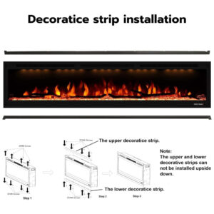ectqvxqb4d680b_5 jpg - Lareira Elétrica de Embutir A43x193L com Controle Remoto e Proteção contra Superaquecimento, 110V 1500W, Valuxhome, Preta